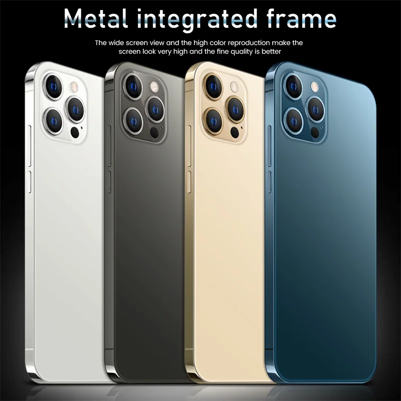 
 I12 pro max 6,7 дюйма высокой четкости с функцией распознавания лиц оригинальный смартфон 12 Гб + 512 Гб Высокое разрешение Android мобильного телефона  