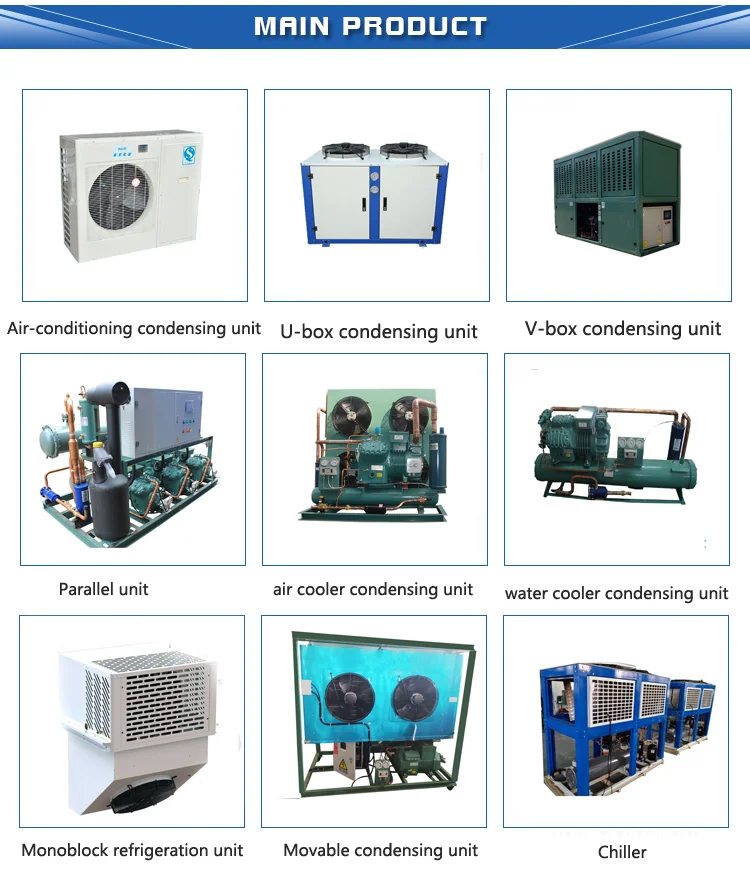 MLZ021 Made in China hermetic compressor refrigeration unit R404A gas small condensing unit  3HP refrigeration condensing unit