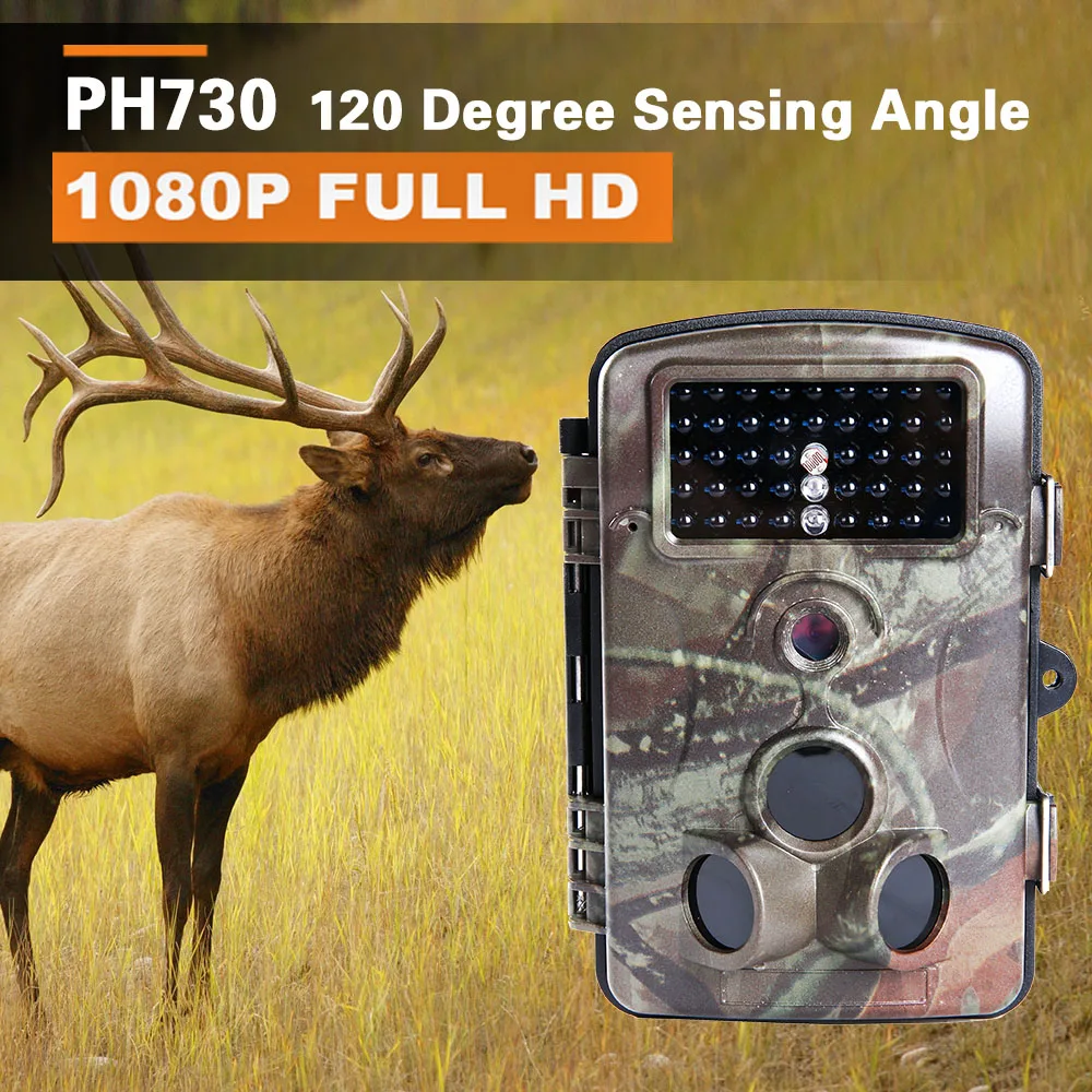 Zecre 1080P 12MP Hunting Camera With Night Vision IP56 Waterproof Scouting Trail Cam for Hunter Use