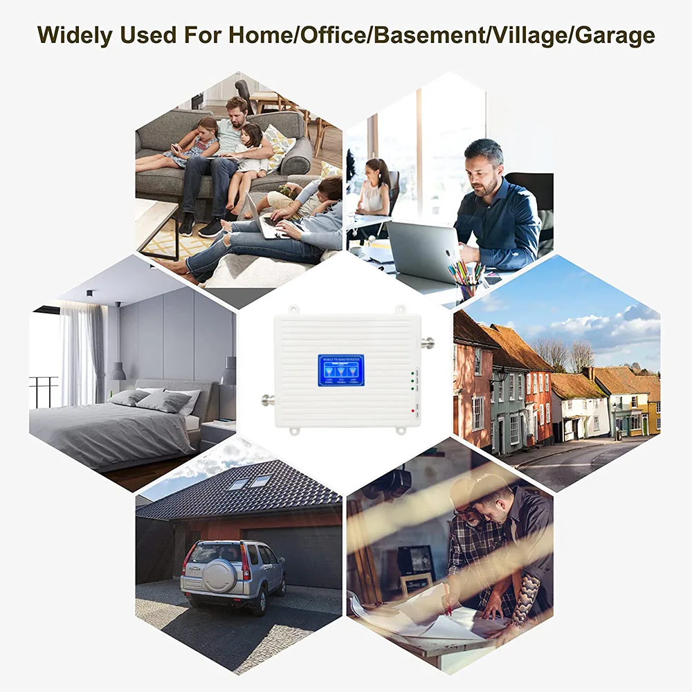 2G 3G 4G 5G GSM Tri Band Signal Repeater Network Booster mobile signal  repeater 850 1700 1900mhz tri band signal booster