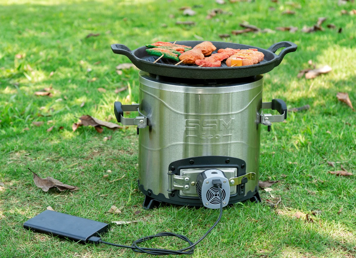 Energy Saving Air Blower Smokeless Cook Stove Biomass Fire SSM