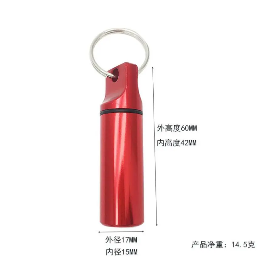 customized size Titanium Waterproof battery storage container Pill Holder