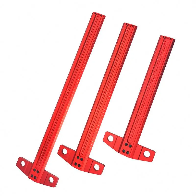 TEBAK W-86 Scribing Mark Line Gauge Measuring Tool Carpenter Scribe10-24 Inch High-precision Scale Ruler T-Type Hole Ruler