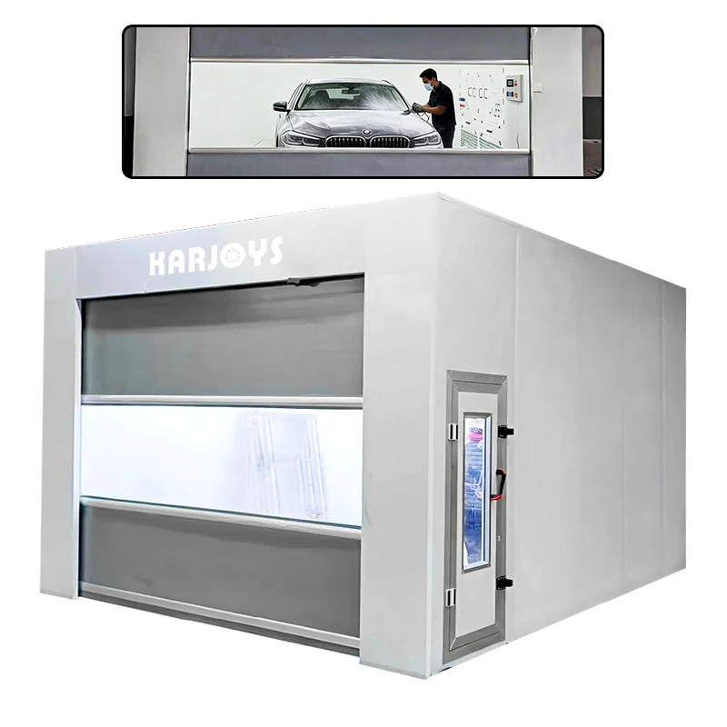 KARJOYS 차량 광택실 LED 조명, 맞춤형 크기, CE 인증, 스테이션 샌딩 부스 KJ-GMF01, 220V/380V