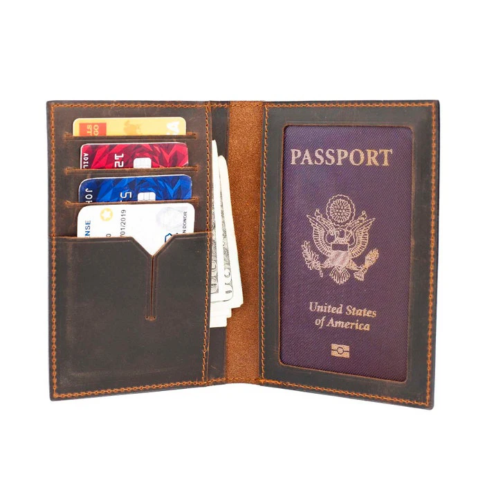 Personalised Genuine Leather Passport Cover ; Custom Printed Passport Holder u 