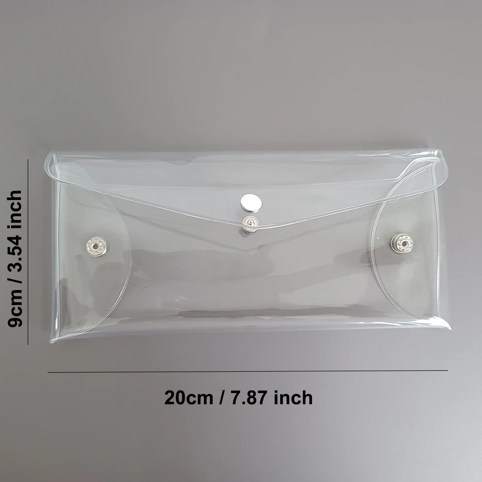 批发多功能耐用透明PVC现金收纳袋透明钱包袋硬币透明铅笔盒袋