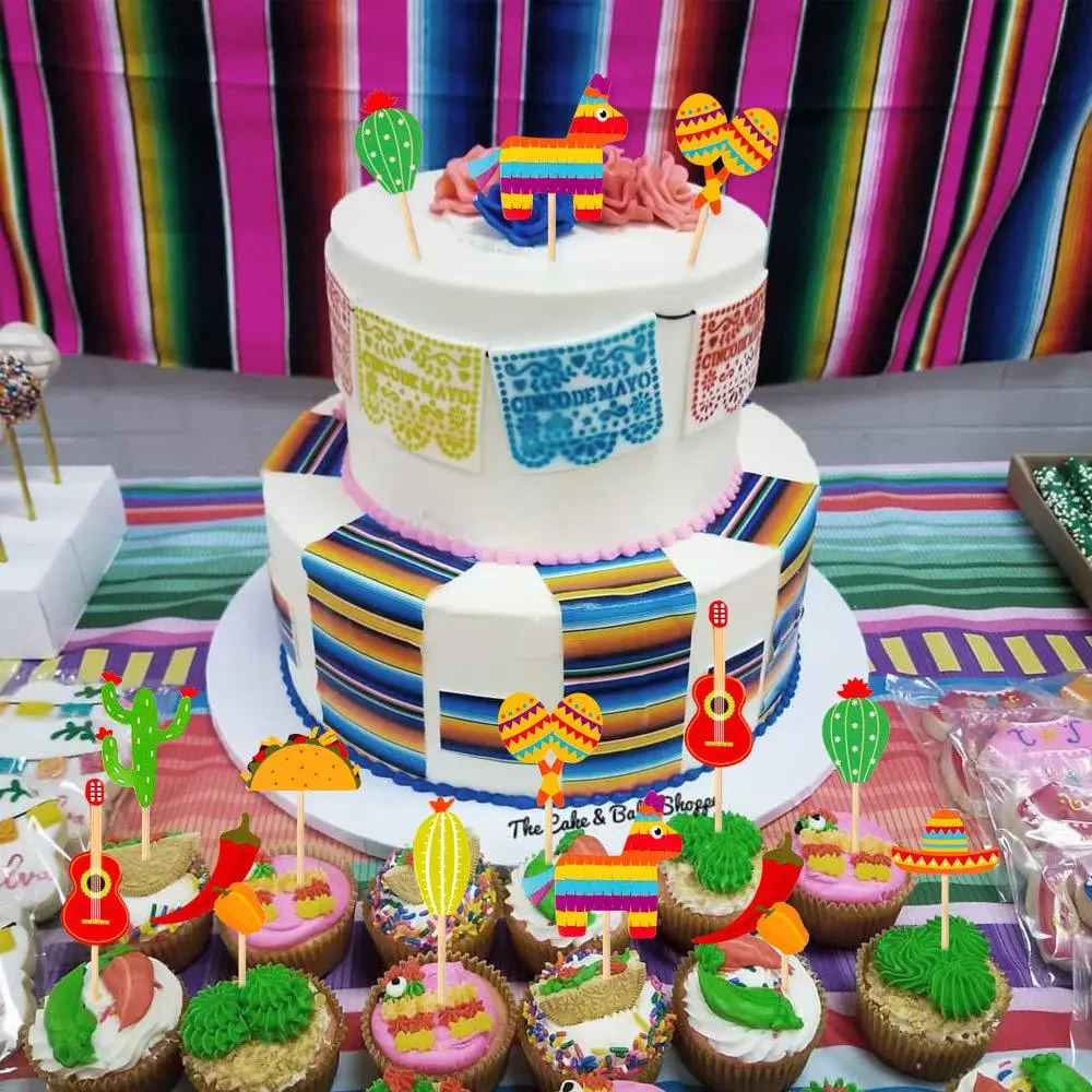 Mexican Party Decoration Cactus Alpaca Beard Hat Cake Card and Flag Dessert  Table Decoration Cake Toppers Wholesale| Alibaba.com, image size:1000x1000