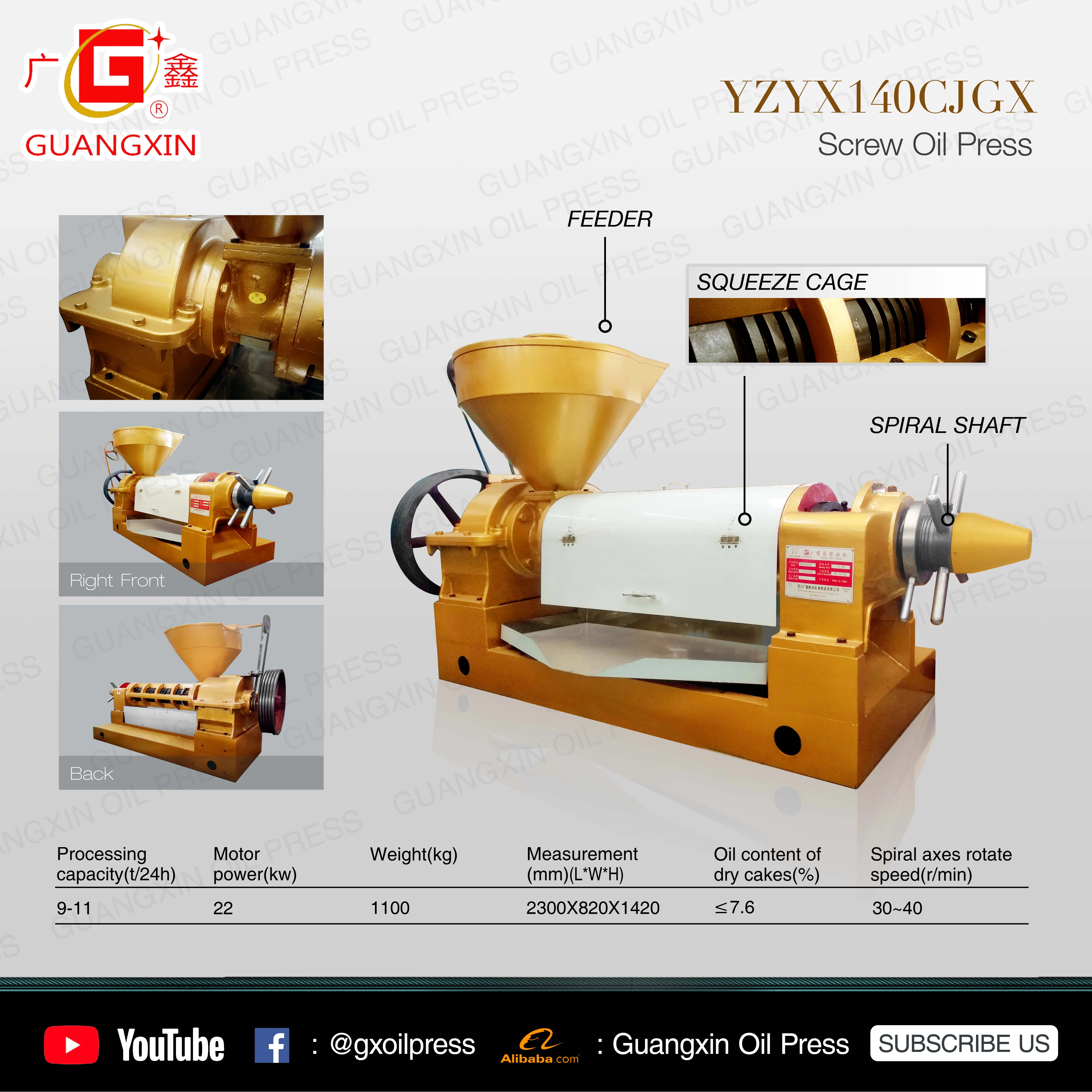 22kw 10tons Oil Mill Pressing Machine For Extract Oil Flaxseed/rapeseed