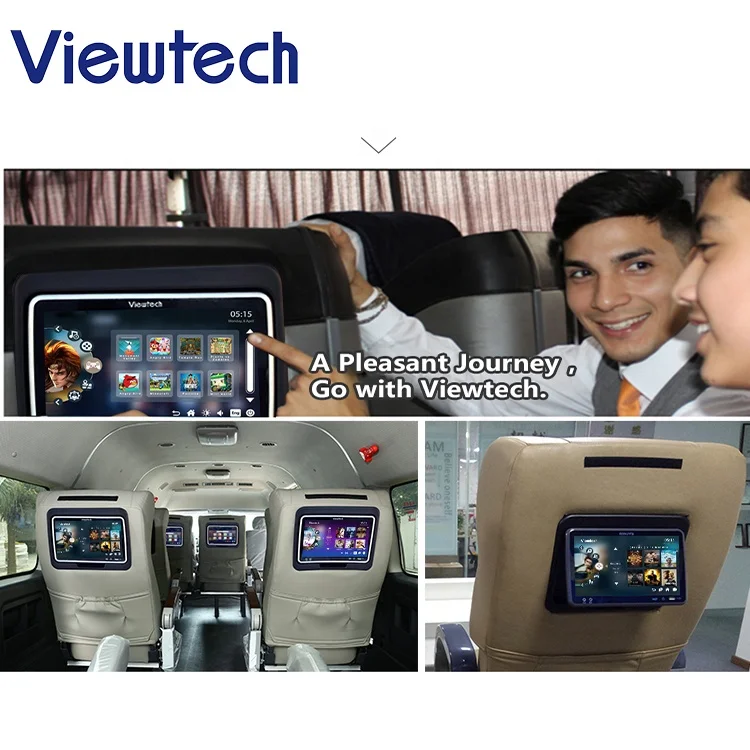 WIreless Bus Seatback Monitor Android Touch Screen coach Seat HD Luxury Cruise Simulator Entertainment VOD System