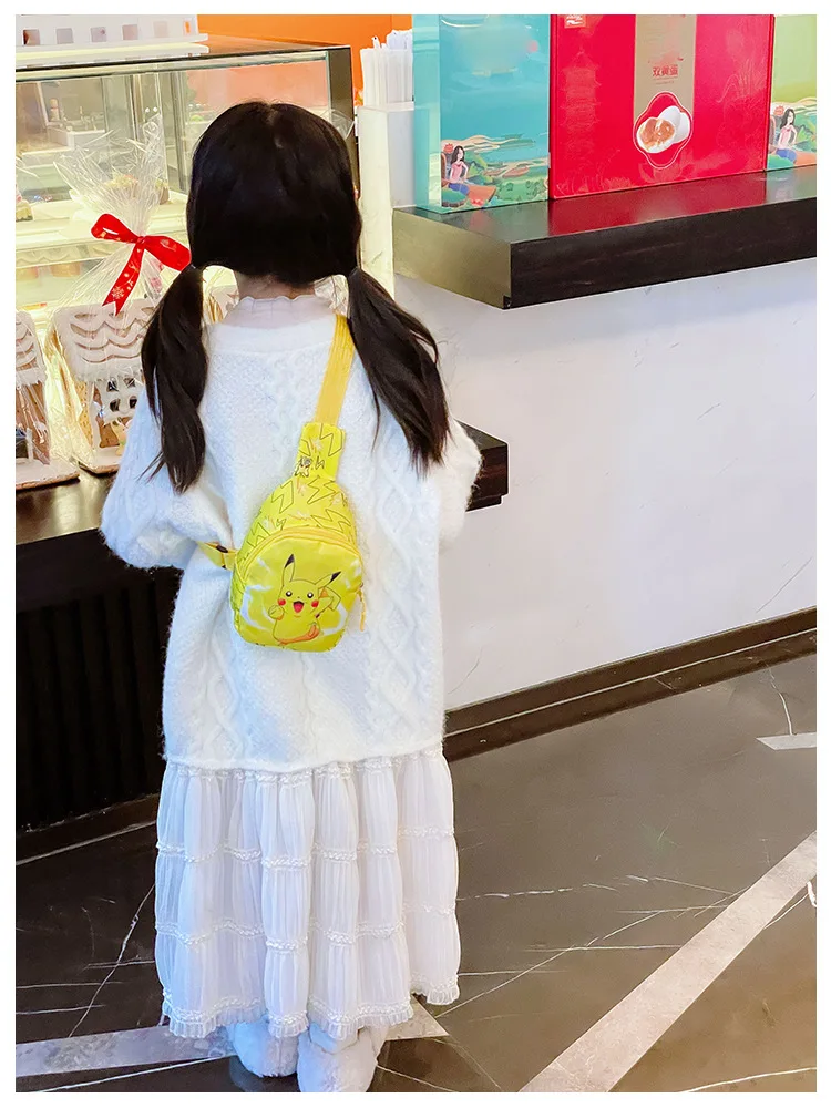 Hot Children Chest Pack Cartoon Anime Cute Poke Mon Pikachu Charmander Messenger Bags Waterproof Travel Crossbody Bags