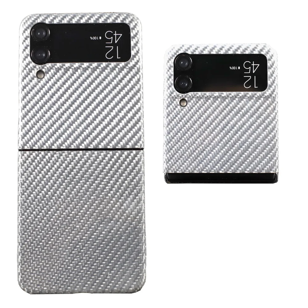 Funda de teléfono de fibra de carbono Laudtec LX457 con diseño atmosférico a la moda, simple, ligera y anti caída para Samsung zflip4  