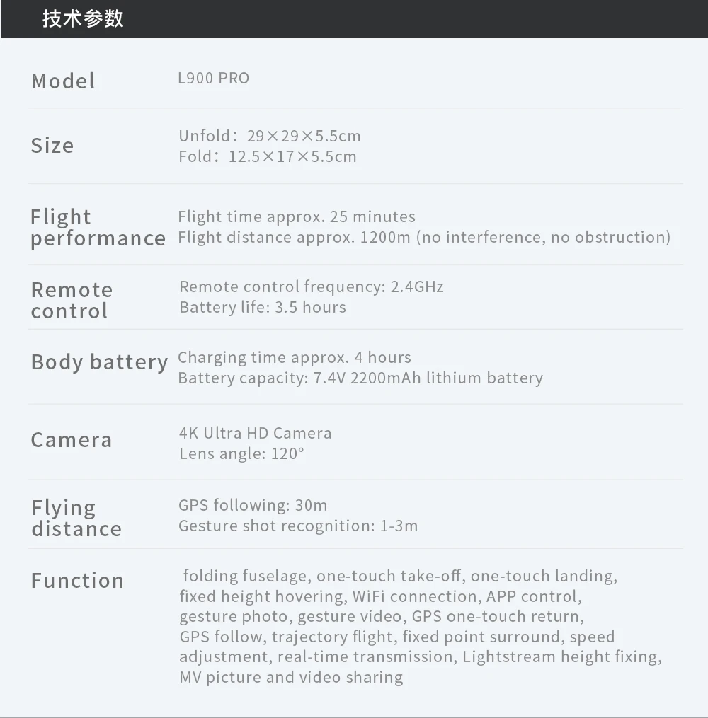 Lyzrc L900 Pro Se Hd 4k Drone Brushless Motor Gps 5g 1.2km Fpv ...