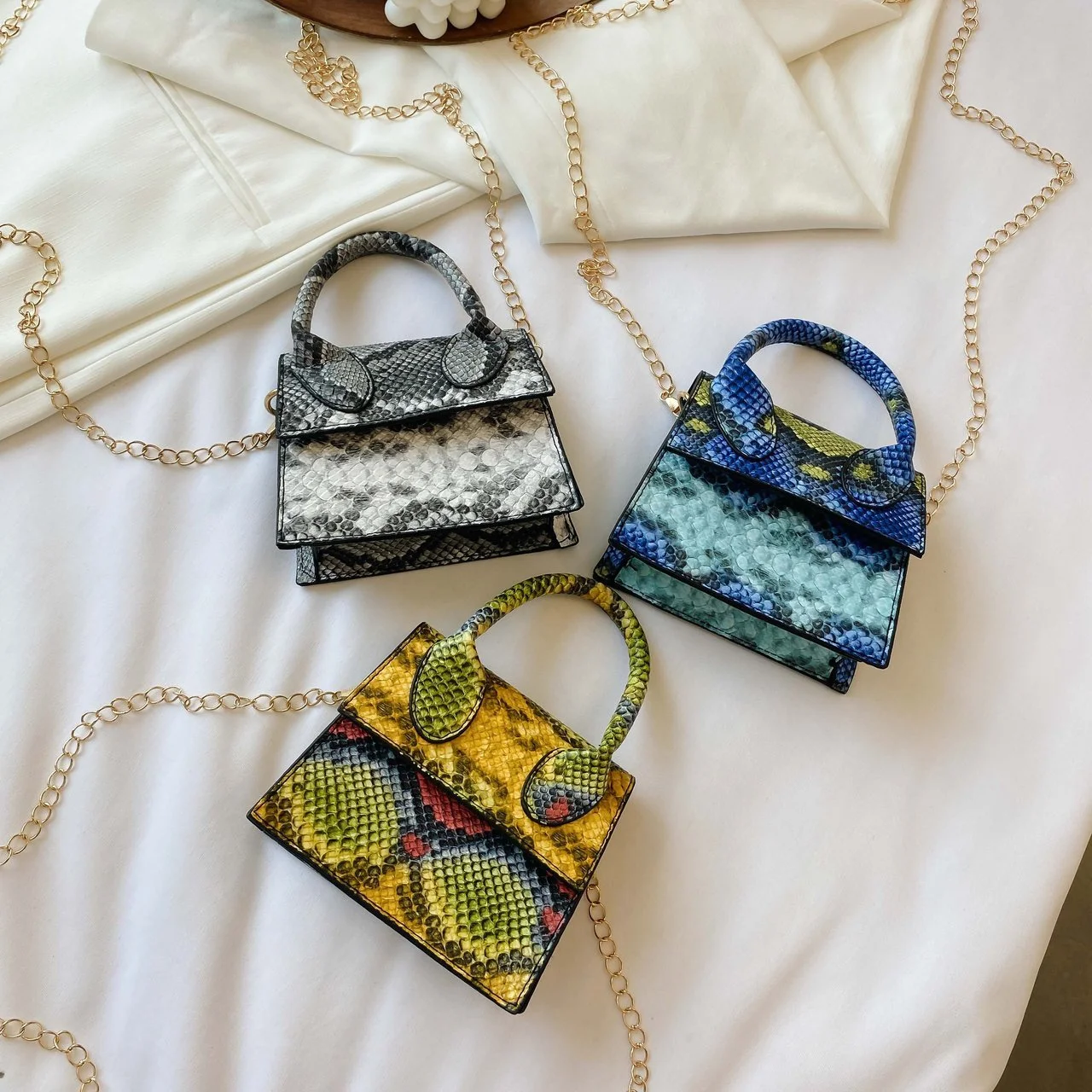 snake print designer bag