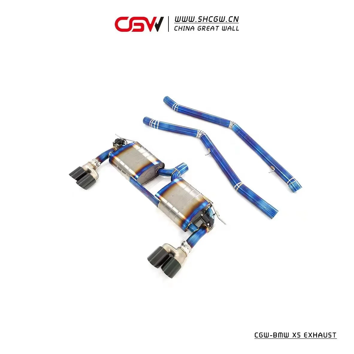 Growling Sound Titanium Exhaust Muffler Catback for BMW X5 F15 X5M Style
