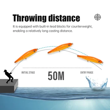 Innovative Design Floating Bottom Sea Bass Pike Hard Body Artificial Swim Bait 10g ABS Printed Fishing Lure for Mackerel – Hard Lure – view 5