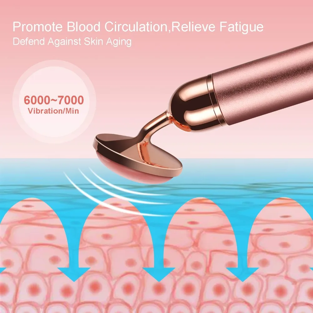 Elektrische Vibration Facial Slim Chin Lifting Tool Rosenquarz Jade Roller  Stein falten Entfernen Sie die Gesichts hnde Nacken massage rolle