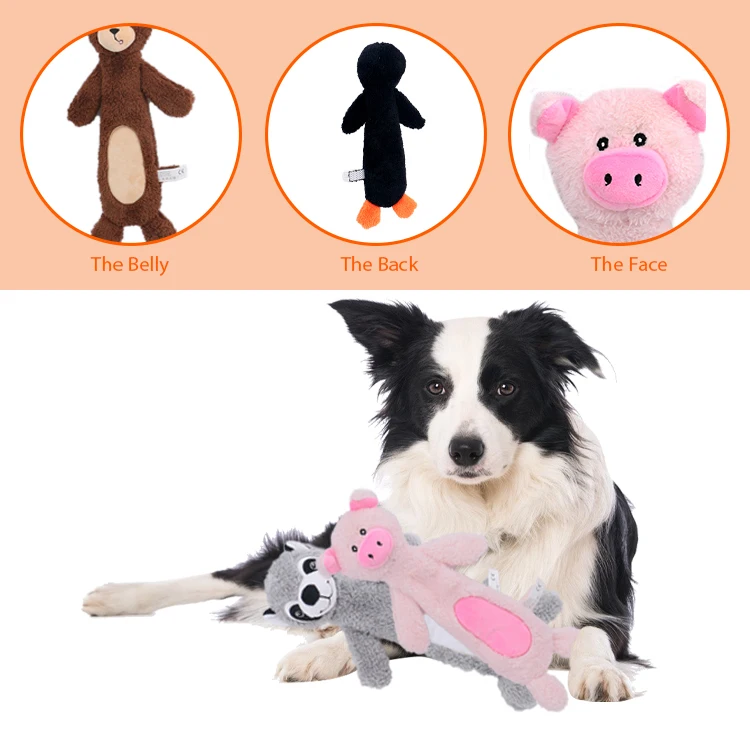 D King No Stuffing Plush Other Pet Toys Interactive Soft Shu Velveteen