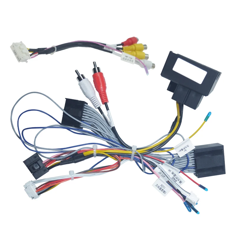 Car 16pin Android Radio Stereo Wiring Harness Cable With Canbus/optical ...