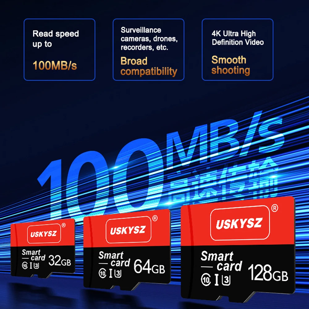 Scheda di Memoria Micro SD da 4GB, 8GB, 16GB, 32GB, 64GB, 128GB, 256GB, 512GB, Mini Smart Card TF