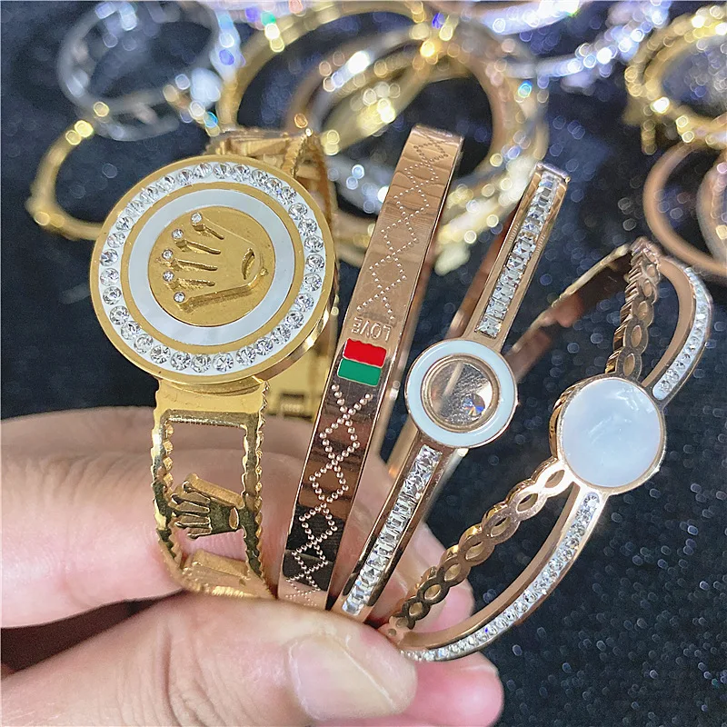 80-150pcs each kg sell by weight new exquisite high-grade non-fading titanium steel bracelet bulk jewelry mix and random