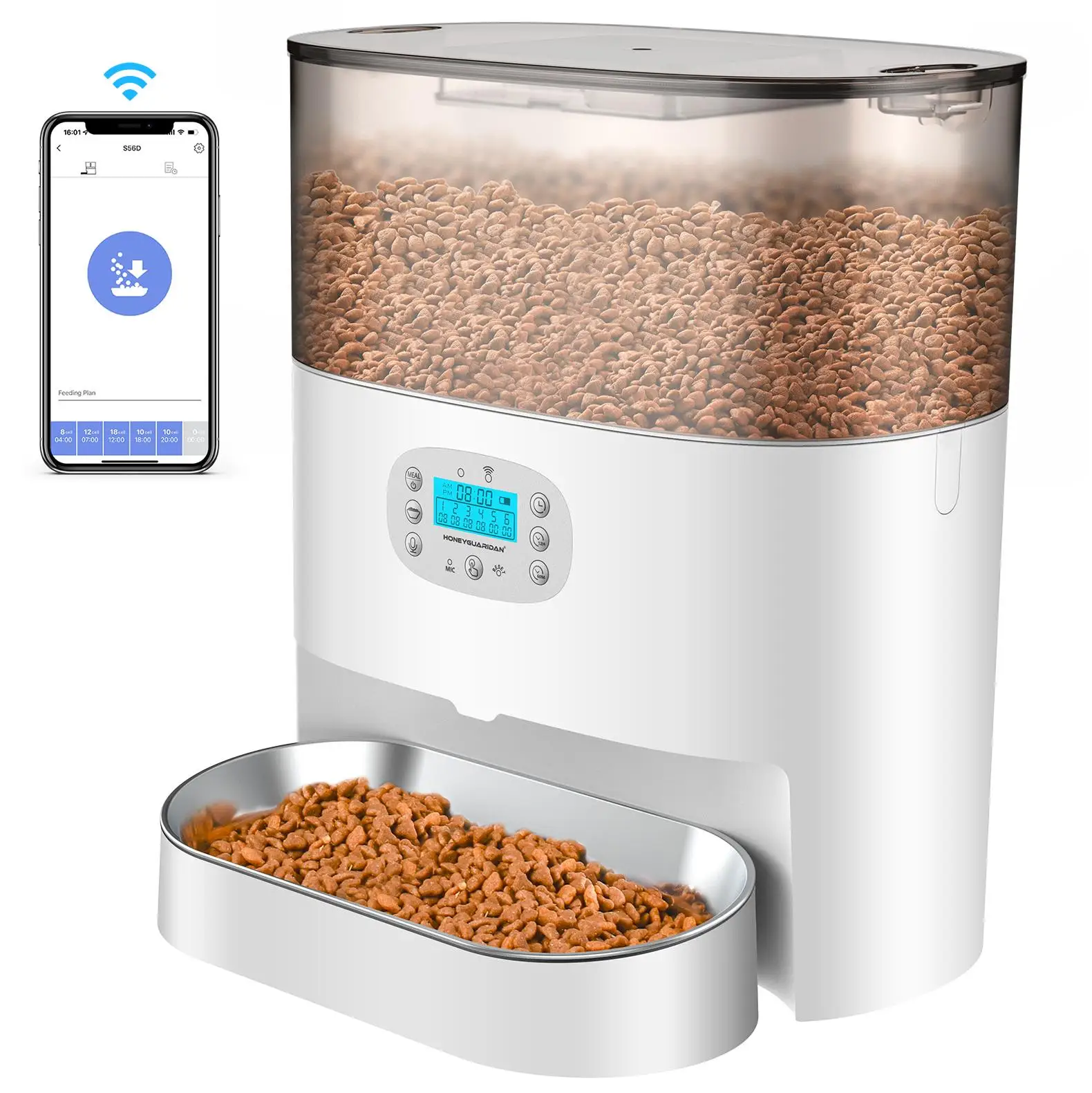 Distributeur Automatique Pour Chat - Gamelle Intelligente 2 En 1 Pour Nourriture Et Eau - Avec Caméra - 4
