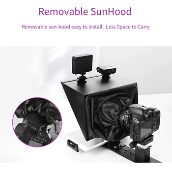 FEELWORLD TP13A Wide Angle Teleprompter for Smartphone Tablet DSLR with Bluetooth Remote Control APP OEM Factory Direct Custom detail image
