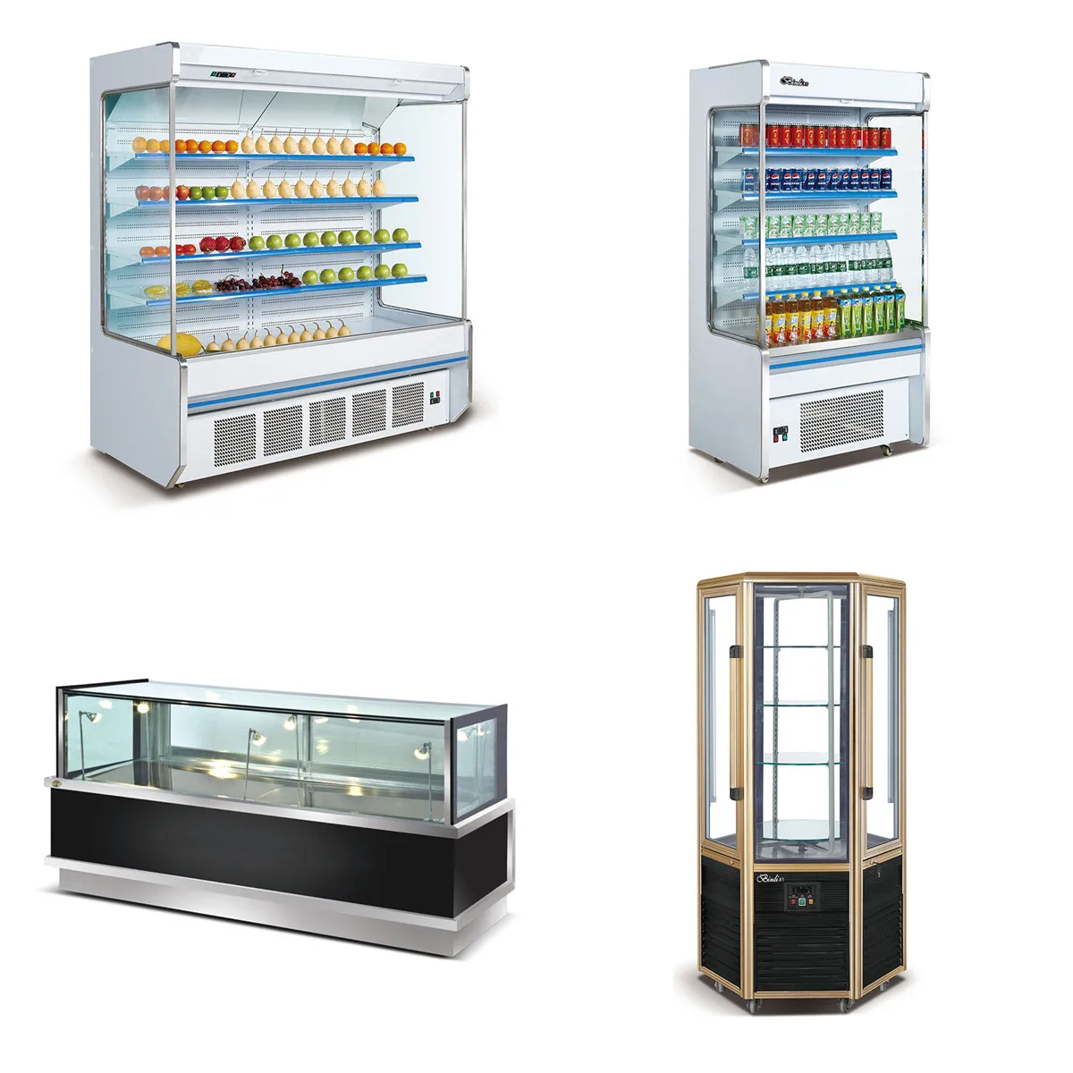 Supermarket Yogurt Display Refrigerator Commercial Store Vegetable Fruit Beverage Beer Cooling Storage Fridge with Tiers