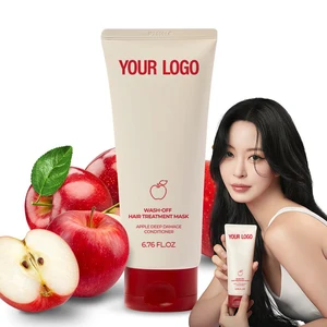 Korean Spa Treatment Revitalizing Apple Hair Mask Keratin Organic Cream for Deep Nourishment Overnight Hydration Therapy