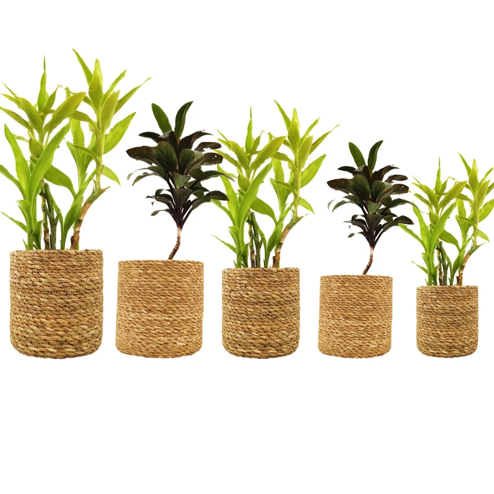 Eco Friendly Products Natural Jute Flower Pots Planter Basket Oem