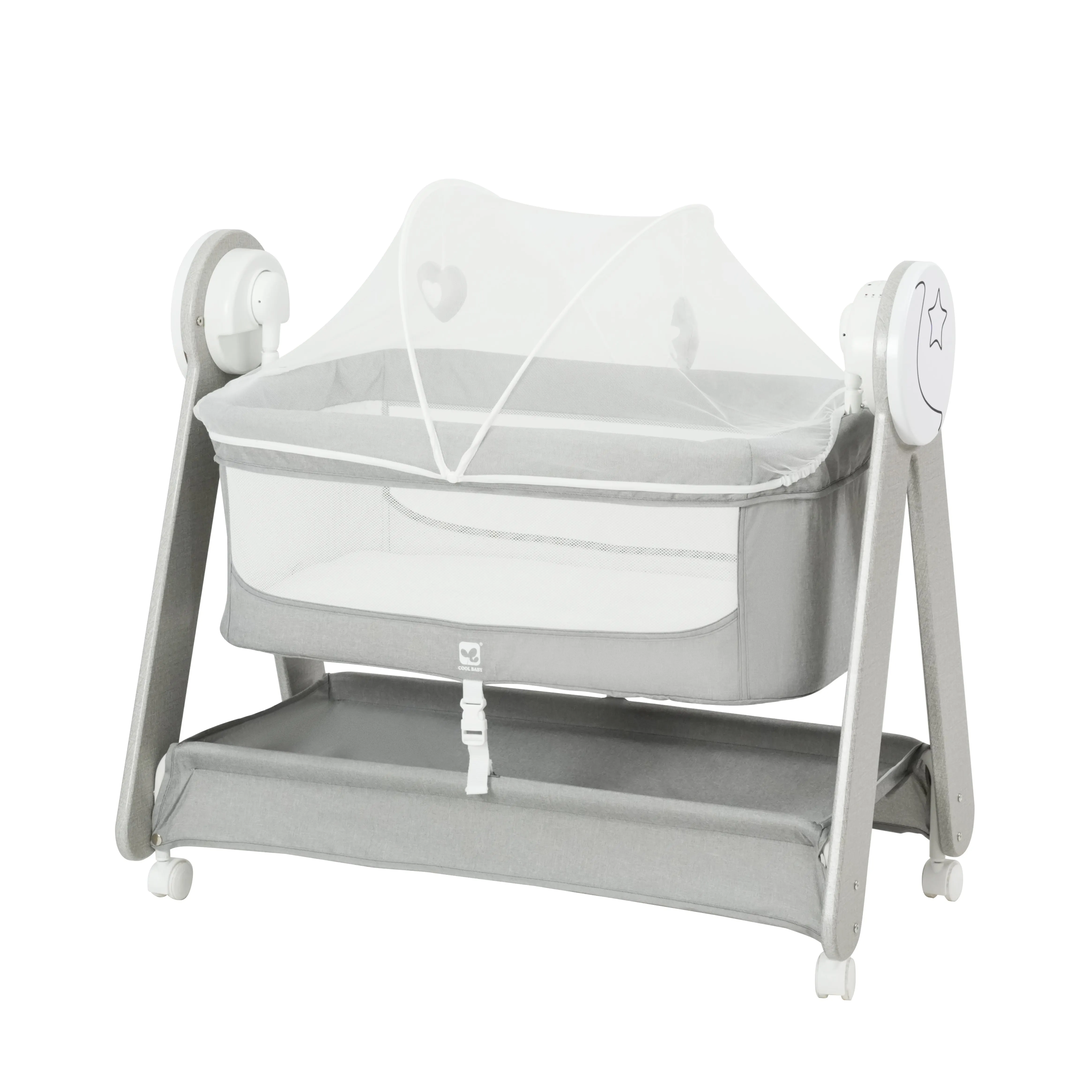 D1541 Cool Baby Cute Star Moon Remote Control Electric Baby Swing With Smart Button