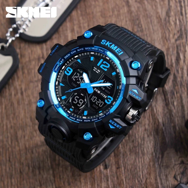 Skmei-relojes atléticos 2020, reloj Digital analógico de camuflaje, pulsera  para estudiantes, nuevo, Jam, Tangan, Skmei 1155 B