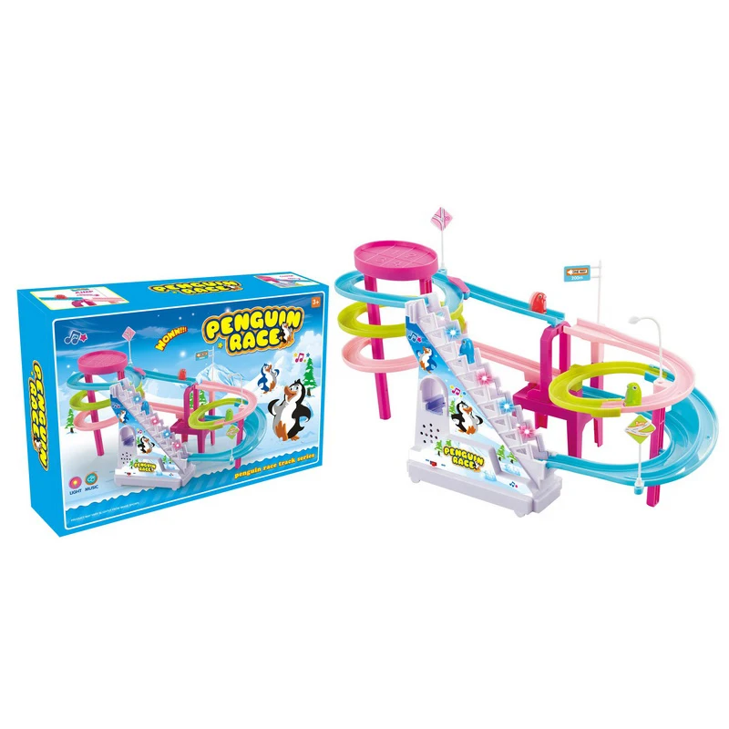 
Детские игрушки, Самосборная игрушка в виде пингвина, двойная дорожка для мальчиков и девочек, подарки 