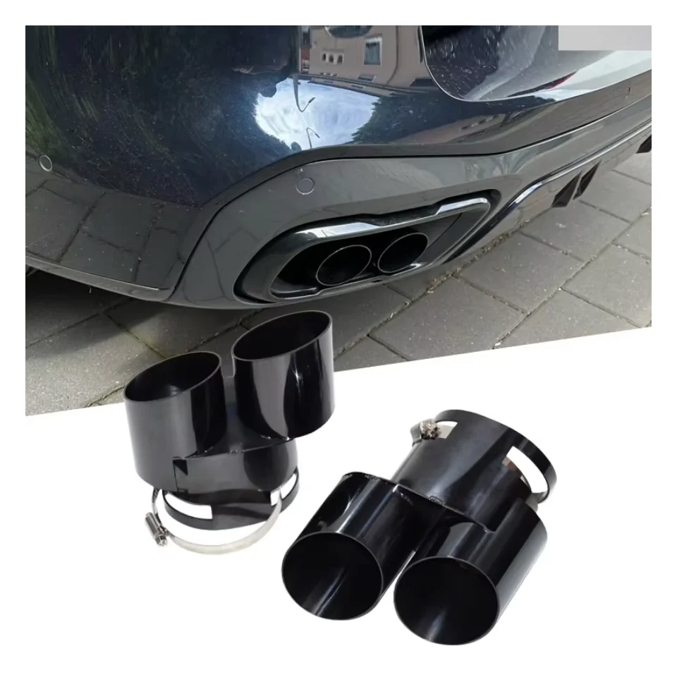 Embellisseurs D'échappement En Acier Inoxydable Pour BMW X5 X6 X7 G05 G06 G07 2019-2022 - Noir