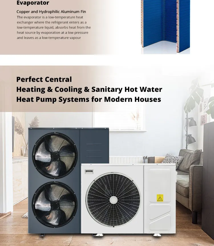 Delivery From German Warehouse R32 Heating Cooling Hot Water Monoblock