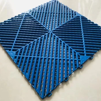 Modern Colorful Interlocking Garage Floor Tiles Rigid Modular Industrial Plastic Mats Wear-Resistant Plain for Car Detailing