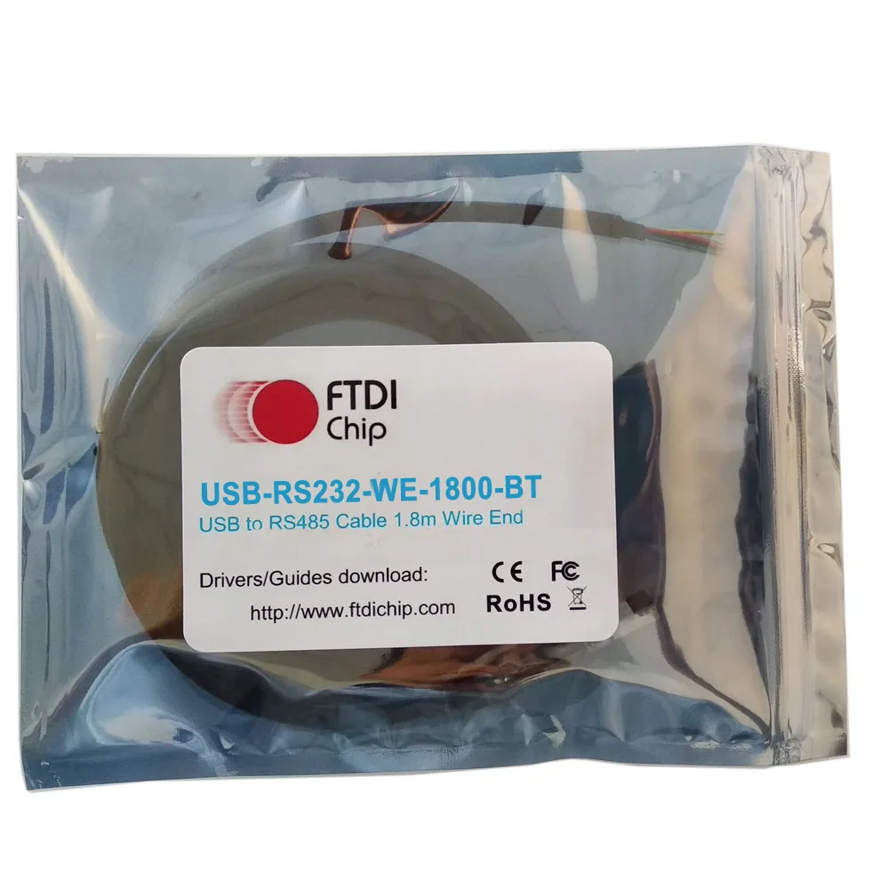 USB RS232 WE Converter Open Leads 6 Core TXD RXD GND VCC CTS RTS with Flow Control Six Wire 6ft FTDI Cable