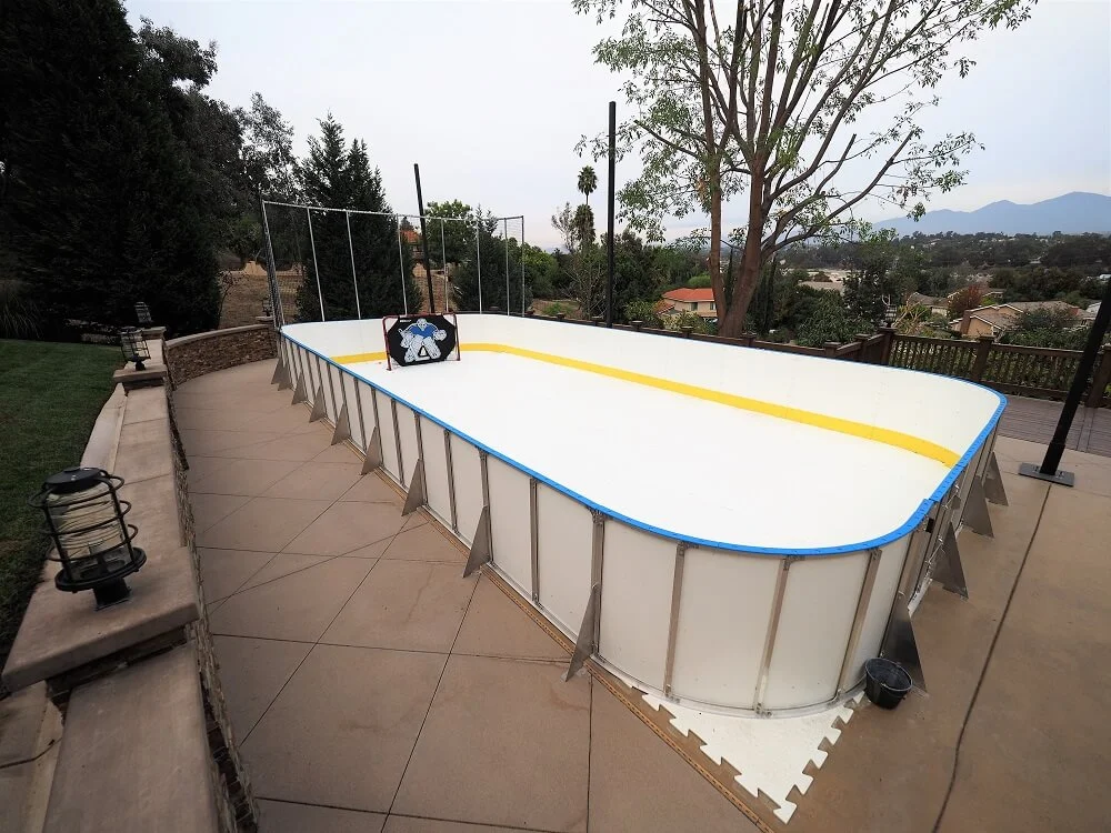 Lot De 10 Dalles De Sol Pour Hockey 46,5 X 46,5CM Planche D De Hockey Pour Le Tir Tapis De Glace Artificielle Blanc 91791210
