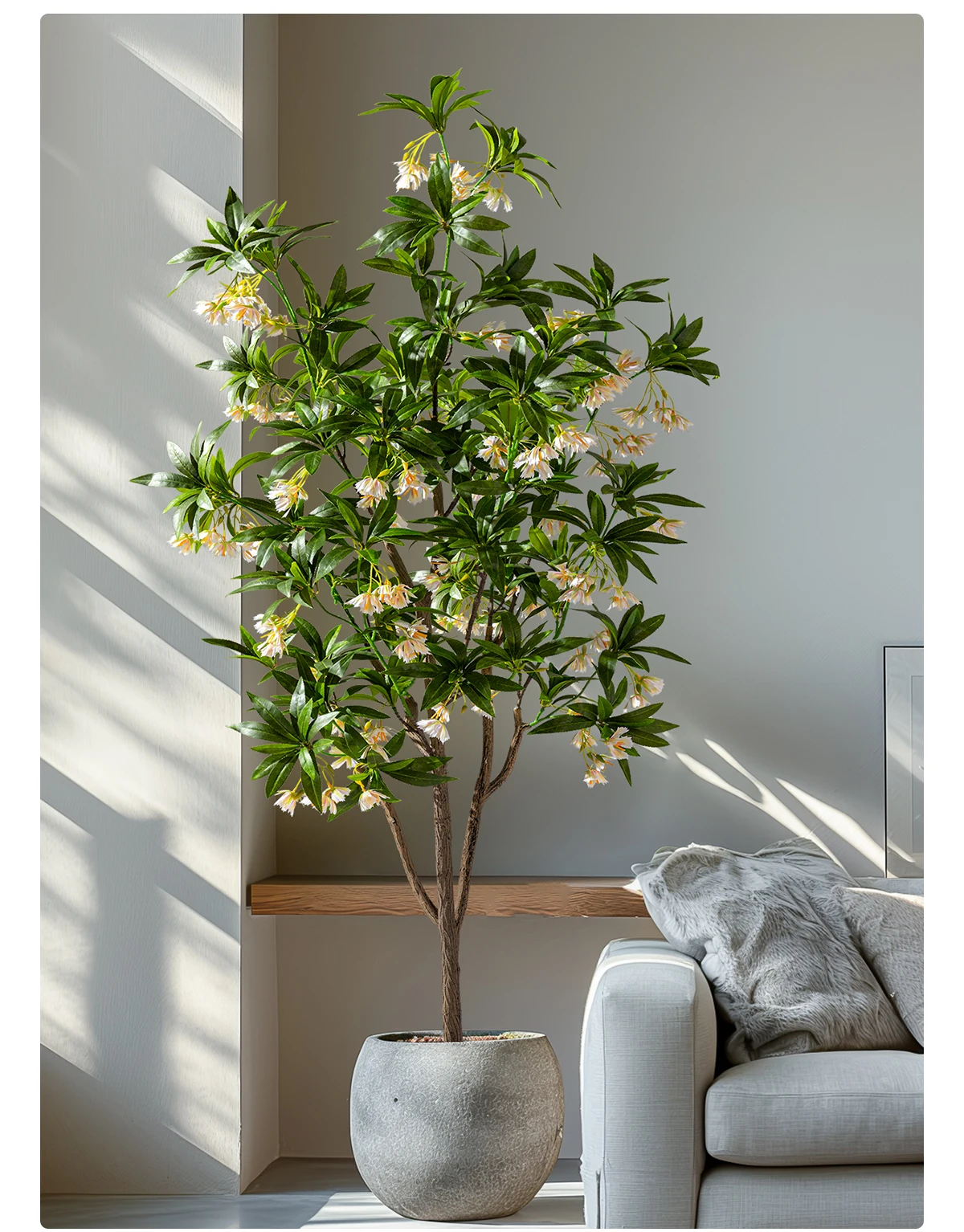 Hot Selling Realistic Potted Artificial Pieris Plants Office Home Decoration with Japonica Rice Quality Artificial Tree Supply factory