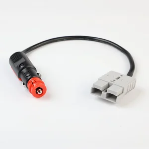 30cm 16AWG 6.5OD 50A Solar Plug to Male Cigarette Lighter Plug Cable for RV Car Caravan Power Supply