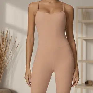 Wholesale Fitness Yoga Rompers One Piece Strap Tummy Control Sports Bra Butt Lift Leggings Jumpsuits Womens Gym Sets Pants