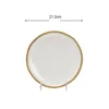 Assiette dorée de 8 pouces