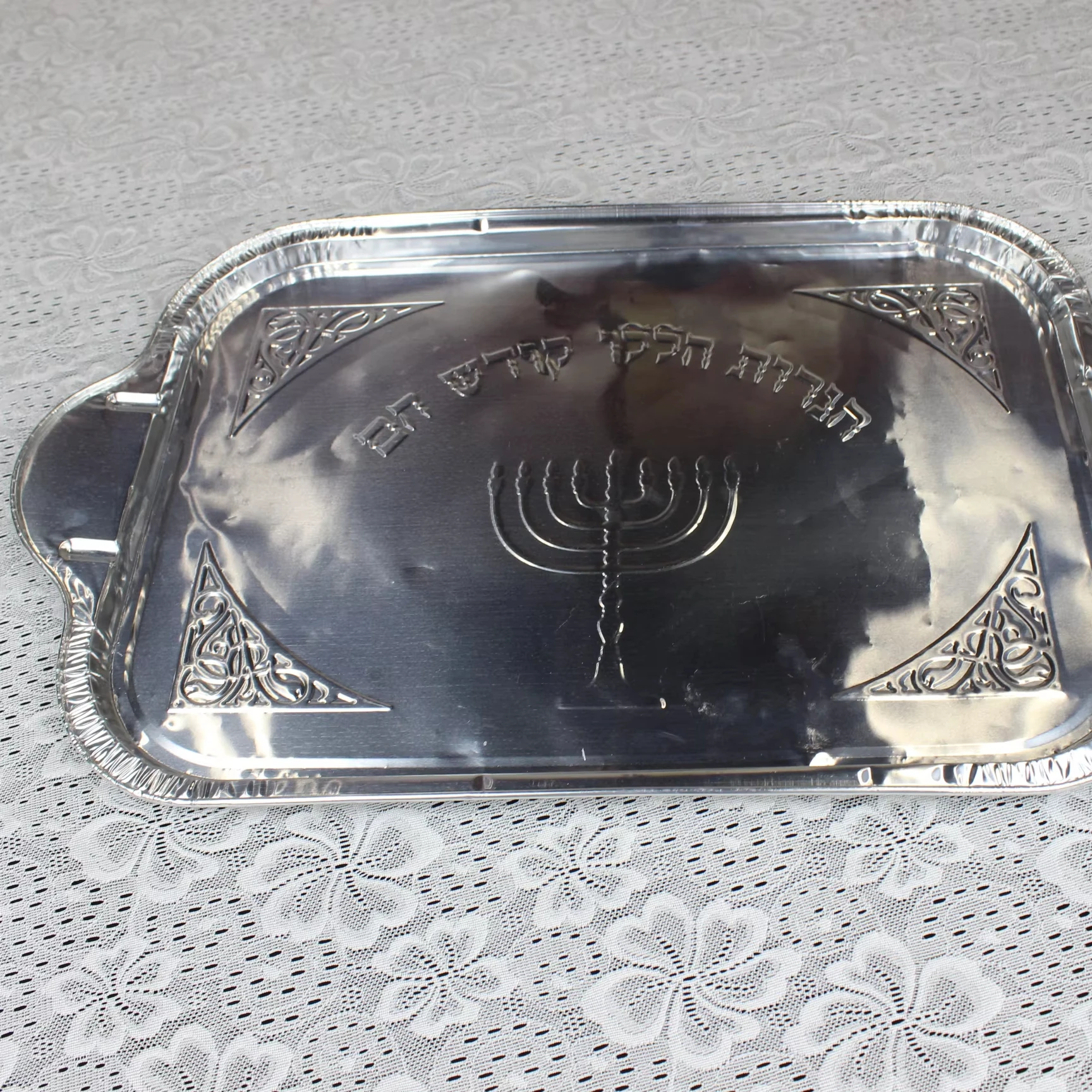 TIA CB51A 20 Inch Candle Tray with 9 Candle MarkingsTake Away Oven Safe Food Aluminum Foil Container for Baking