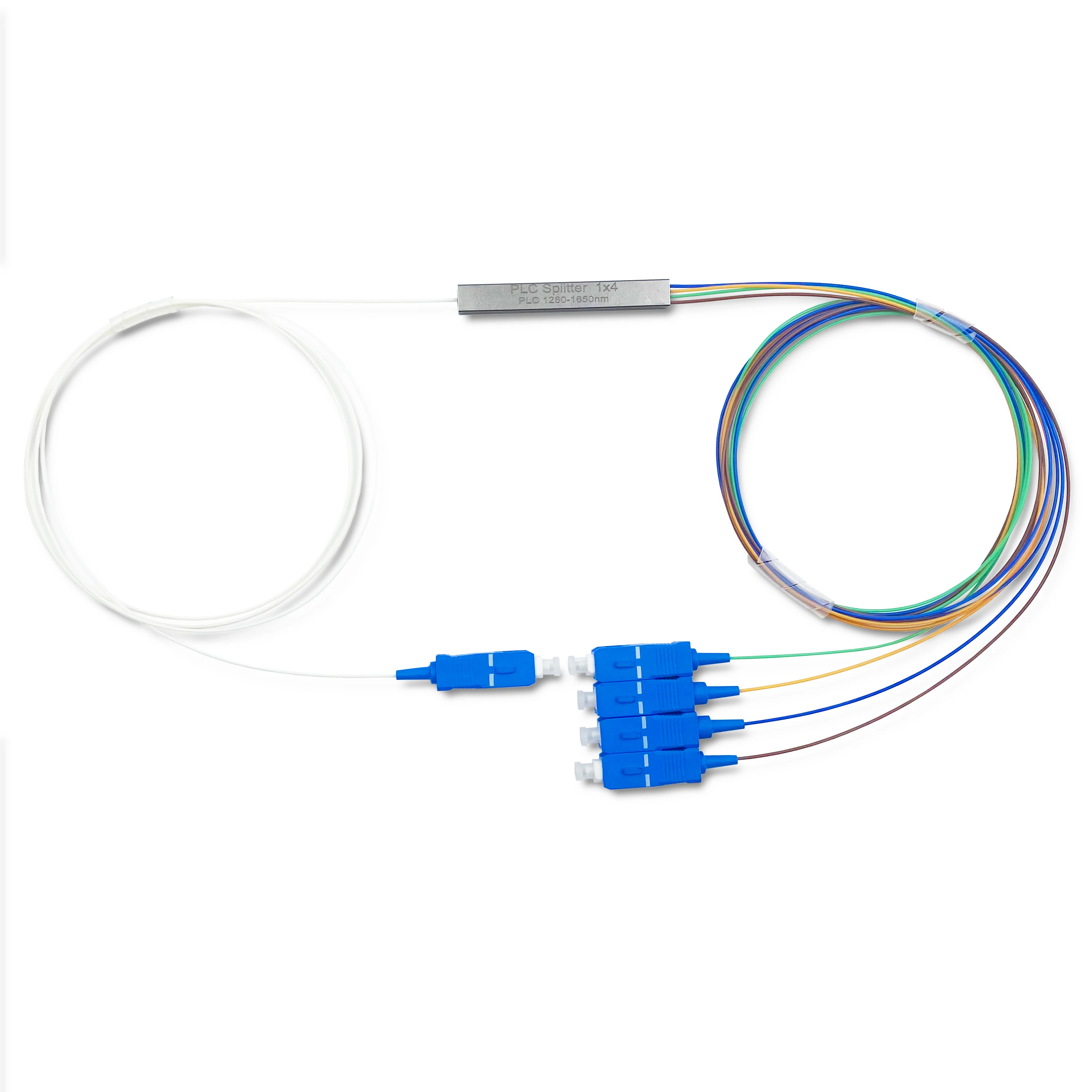 1x2/4/6/ 8/12/16 /32 Fiber Optik çelik boru Tipi PLC Ayırıcı SC APC UPC MINI TIPI