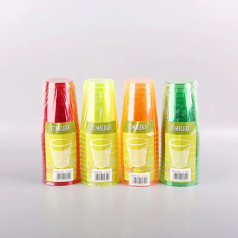 Одноразовые пластиковые прозрачные стаканы для вечеринок 10