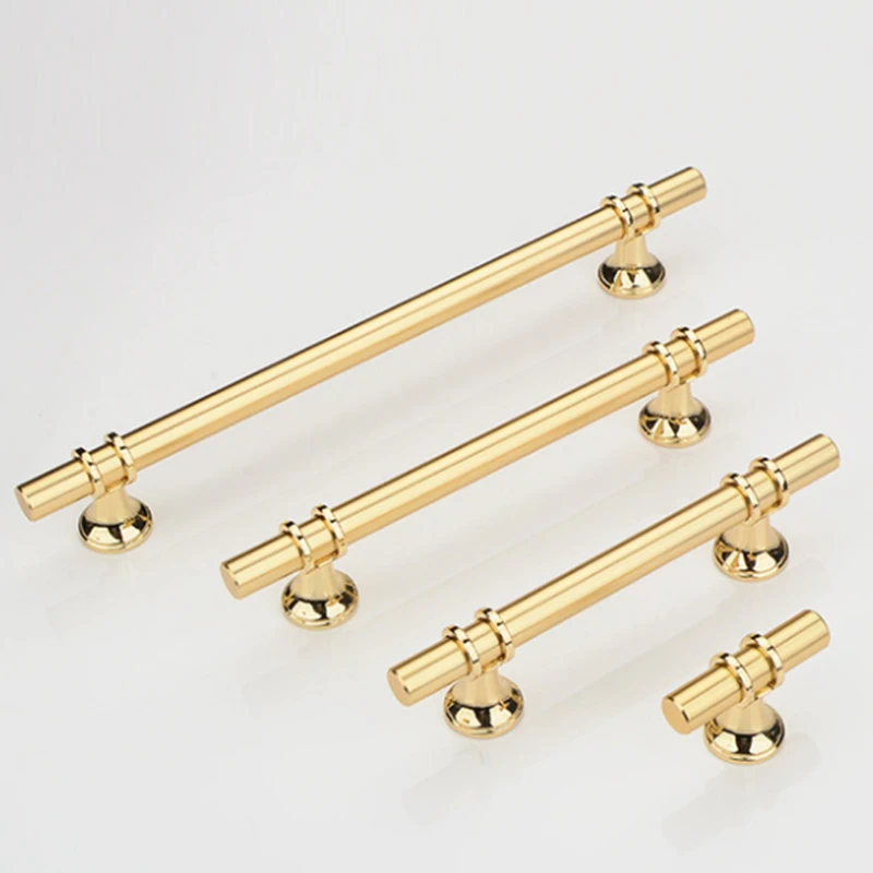 Black Gold Cabinet Drawer Knobs & Pull Handles for Kitchen & Bathroom -  Modern Zinc Alloy & Steel Design, 1-Year Warranty