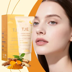 Hot Sale Turmeric Collagen Night Wrapping Gel Mask Brightening Fading Spots Anti-Aging Firming Face Skincare