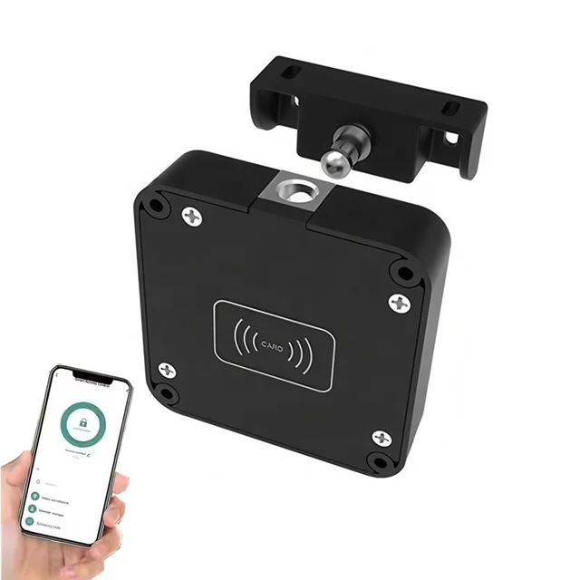 Tuya Rfid 13.56Mhz M1 NFC Smart Key Card Locker Lock M1 Wristband Smart Drawer Lock Hidden Pedestal Smart Lock Drawer
