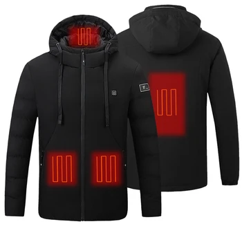 men women winter outwear coats insulated heated jacket battery electric 5V USB heated hoodie coat jacket