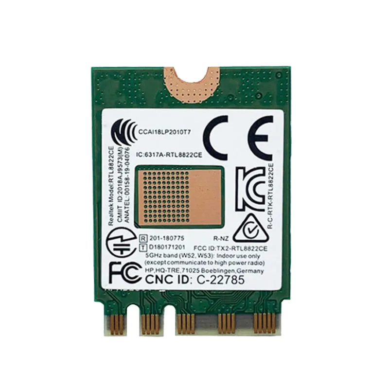 Realtek RTL8822CE WiFi Card - Dual Band 2.4G/5G 867Mbps M.2 NGFF