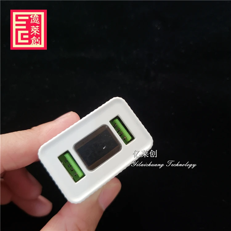 Для поездок адоптированная 5V3.1A светодиодными дисплеями электронные аксессуары Dual Usb настенное зарядное устройство работающее от прикуривателя с 2 портами США штекер Адаптер